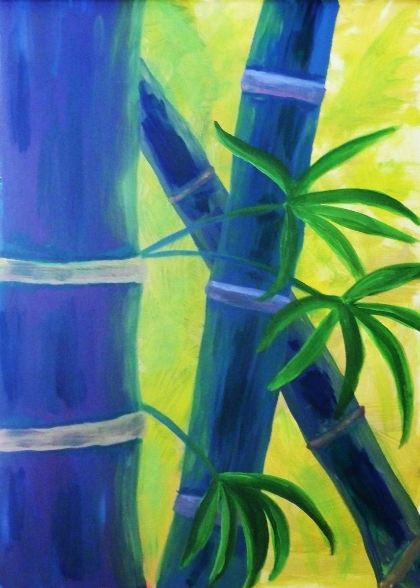 Blauer Bambus