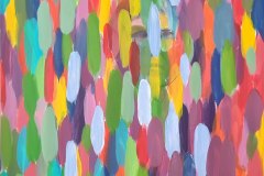 Birgit hinter den Farben